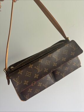 Louis Vuitton Monogram Cargo Style Shoulder Bag in Brown and Tan